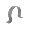 Abrazadera PVC gris 110 mm tipo omega para fijación de tuberías sanitarias en muros o cielos