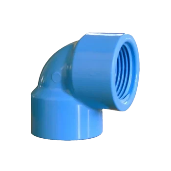 Codo de PVC azul de 1/2 pulgada con hilo interior (HI), ángulo de 90 grados, para sistemas de agua a presión