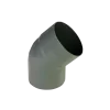 Codo PVC gris 45 grados de 110 mm para conexión cementar en sistemas de evacuación sanitaria