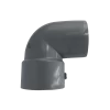Codo PVC gris 90 grados de 110 mm para conexión cementar en sistemas de evacuación sanitaria