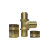 Conector en T de latón de 1 pulgada para tuberías PEX-A, compatible con sistemas de expansión en instalaciones hidráulicas y de calefacción