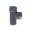 Tee PVC sanitario color gris de 110 × 110 mm con unión espiga-campana cementar para derivación en redes de desagüe