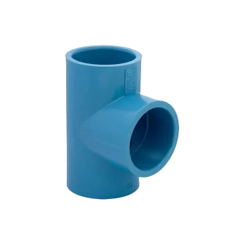 Tee PVC presión HI con anillo de inserción hembra para tuberías de riego y agua potable PN10