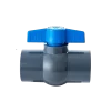 Válvula PVC bola esférica 1 pulgada con rosca hembra y macho, cierre hermético para control de agua en riego
