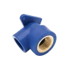Codo HI con soporte PPR Azul