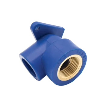 Codo HI con soporte PPR Azul